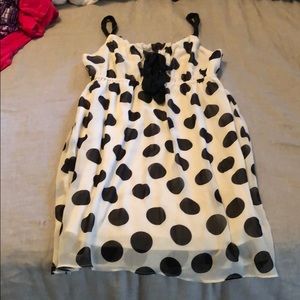 Polka dot empire waist dress